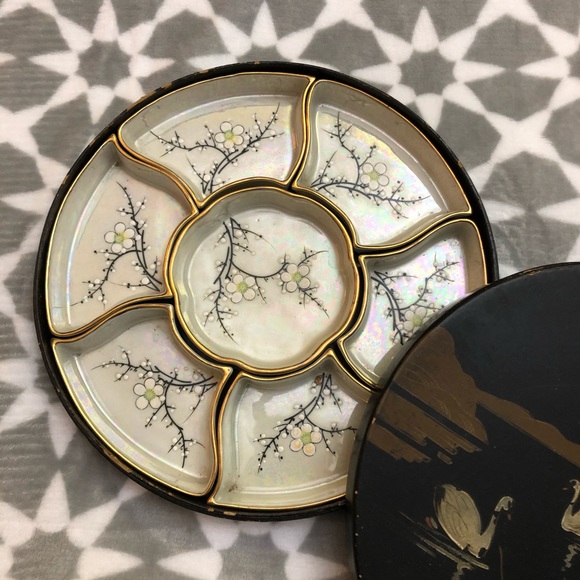 Vintage Other - Vintage Japanese lusterware serving dish cherry blossoms 🌸